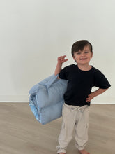 Load image into Gallery viewer, Small blue & white gingham Nap Mat