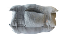 Load image into Gallery viewer, Small Grey &amp; White Gingham Nap Mat
