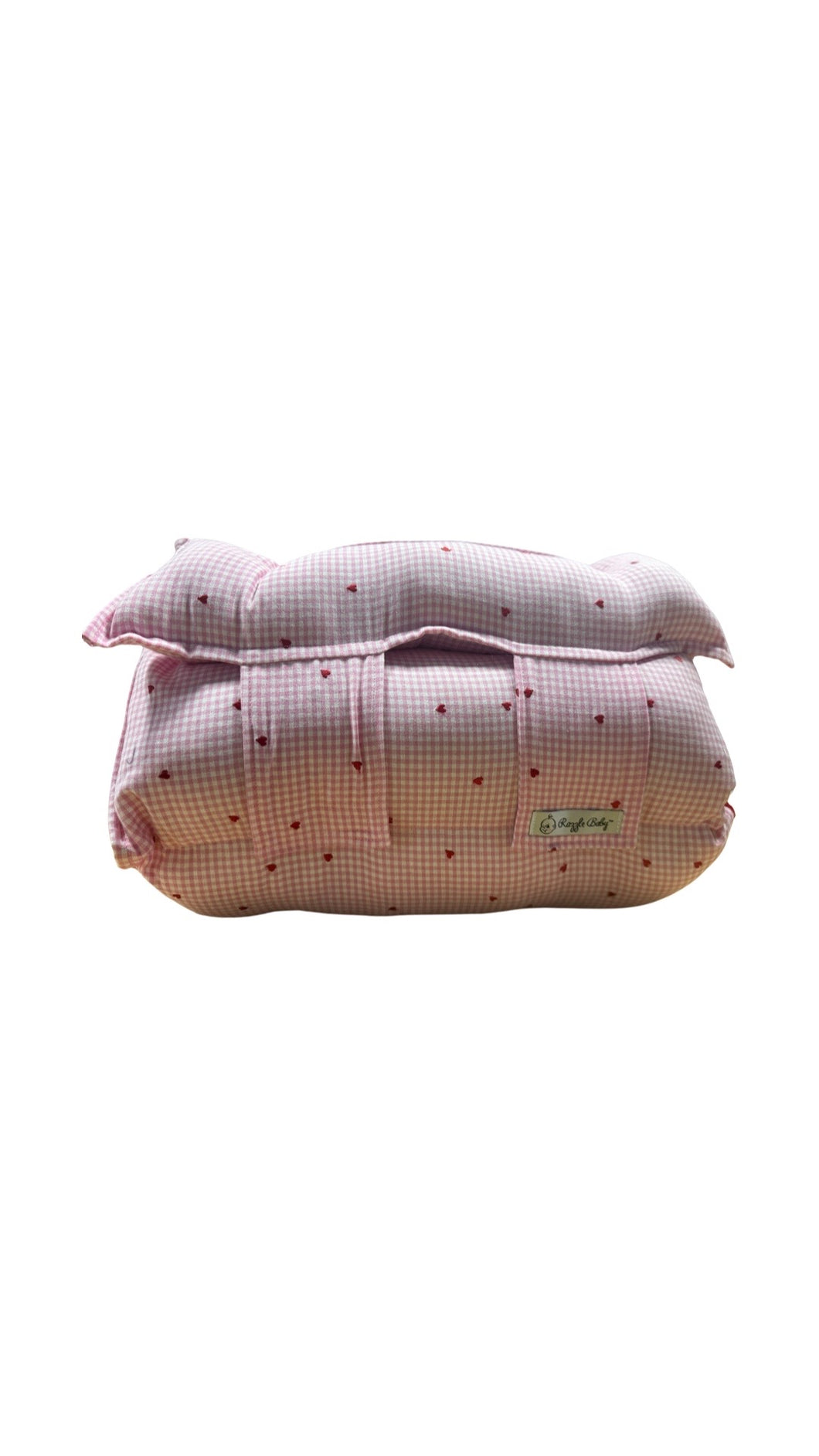Pink Gingham w Red hearts Nap Mat