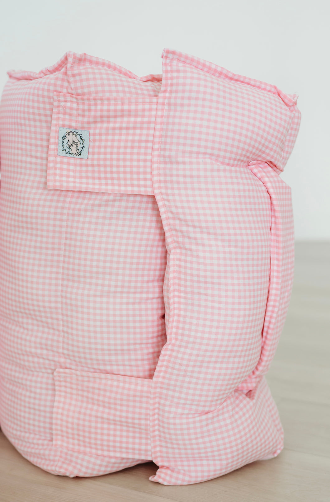 Small pink & white gingham Nap Mat