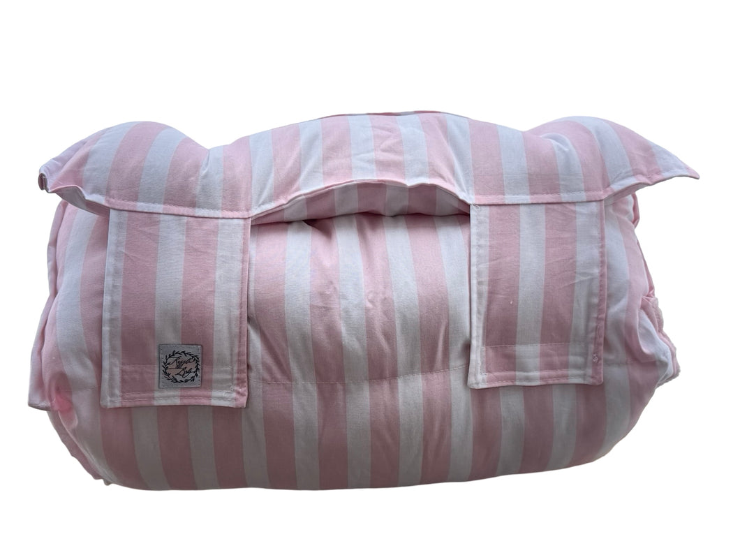 Pink & white stripe Nap Mat