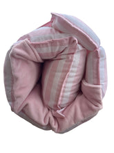 Load image into Gallery viewer, Pink &amp; white stripe Nap Mat
