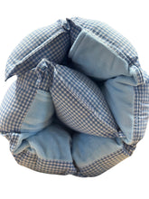 Load image into Gallery viewer, Small blue &amp; white gingham Nap Mat
