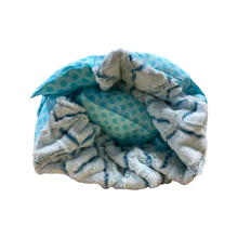Load image into Gallery viewer, Teal dot with frosted lattice Nap Mat
